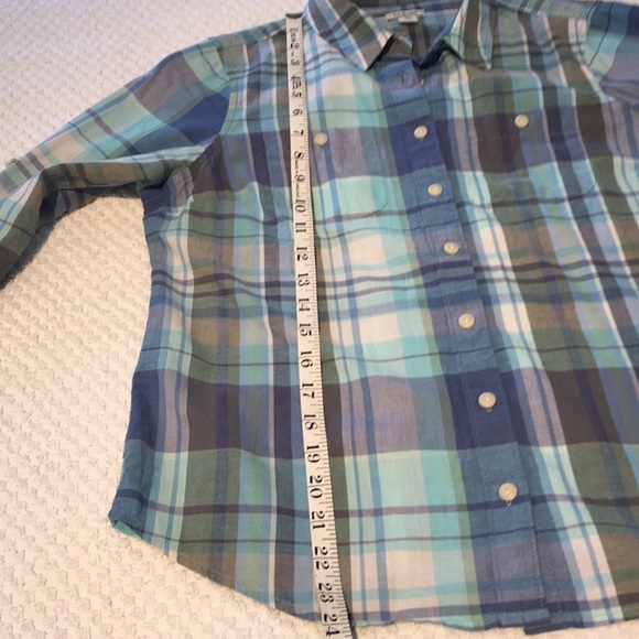 L.L.Bean button down plaid shirt size xs - Picture 14 of 16